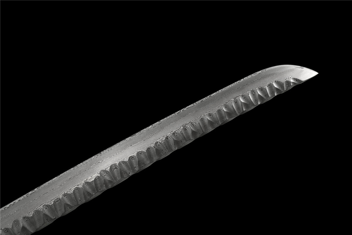 BLACKDRGN Katana – Vikstål med sten mönster