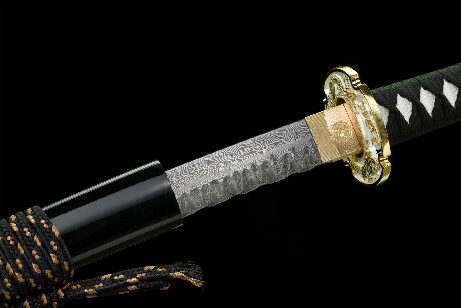 BLACKDRGN Katana – Vikstål med sten mönster