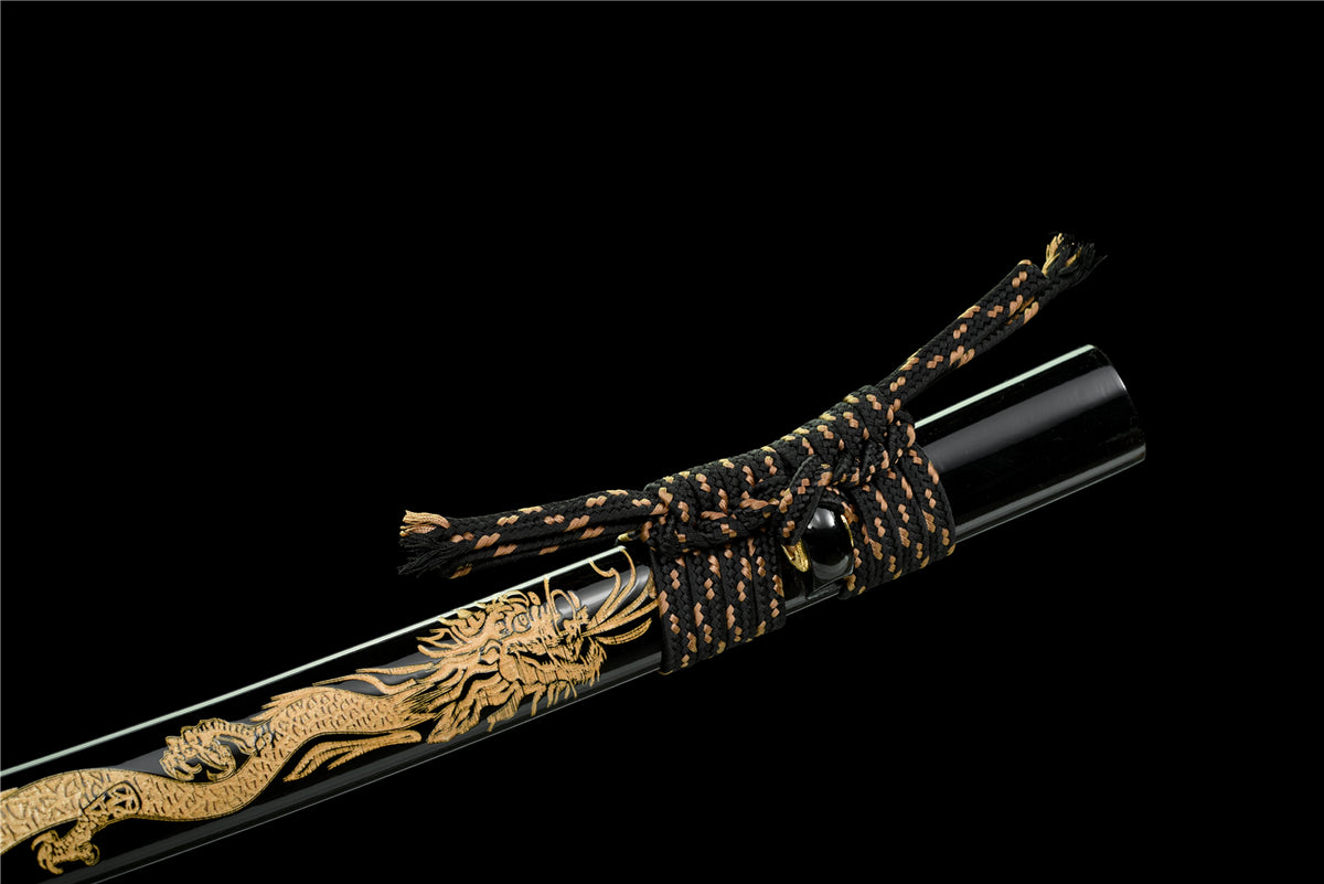 BLACKDRGN Katana – Vikstål med sten mönster