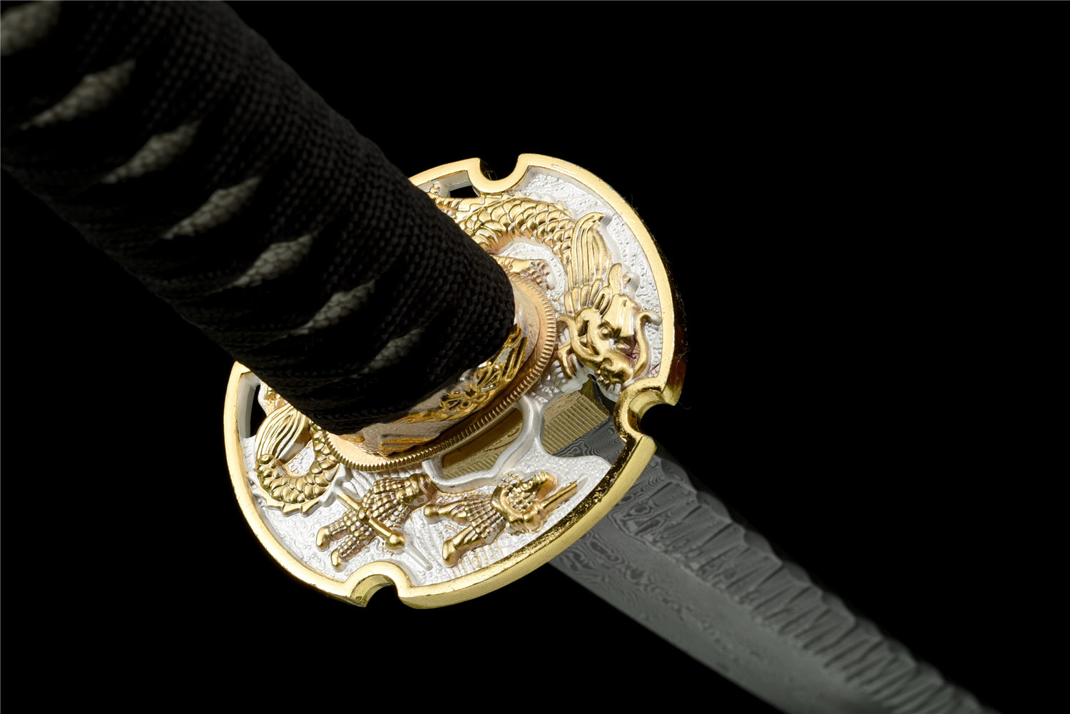 BLACKDRGN Katana – Vikstål med sten mönster
