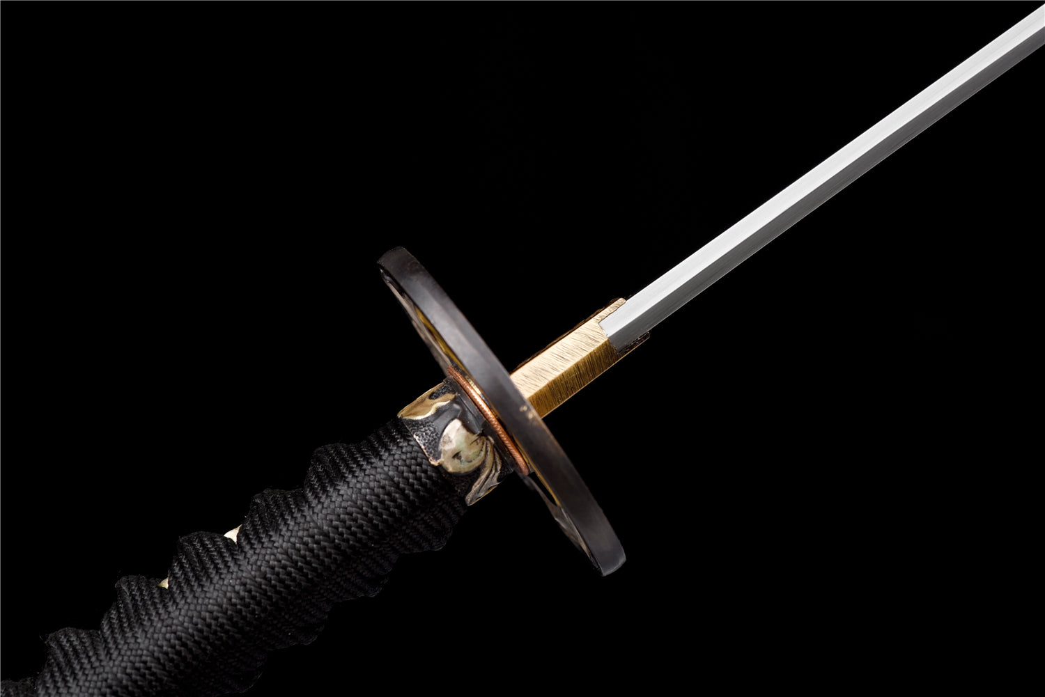 E-DNA Katana - Handgjort Samurajsvärd i T10-stål - Hitatsura Hamon