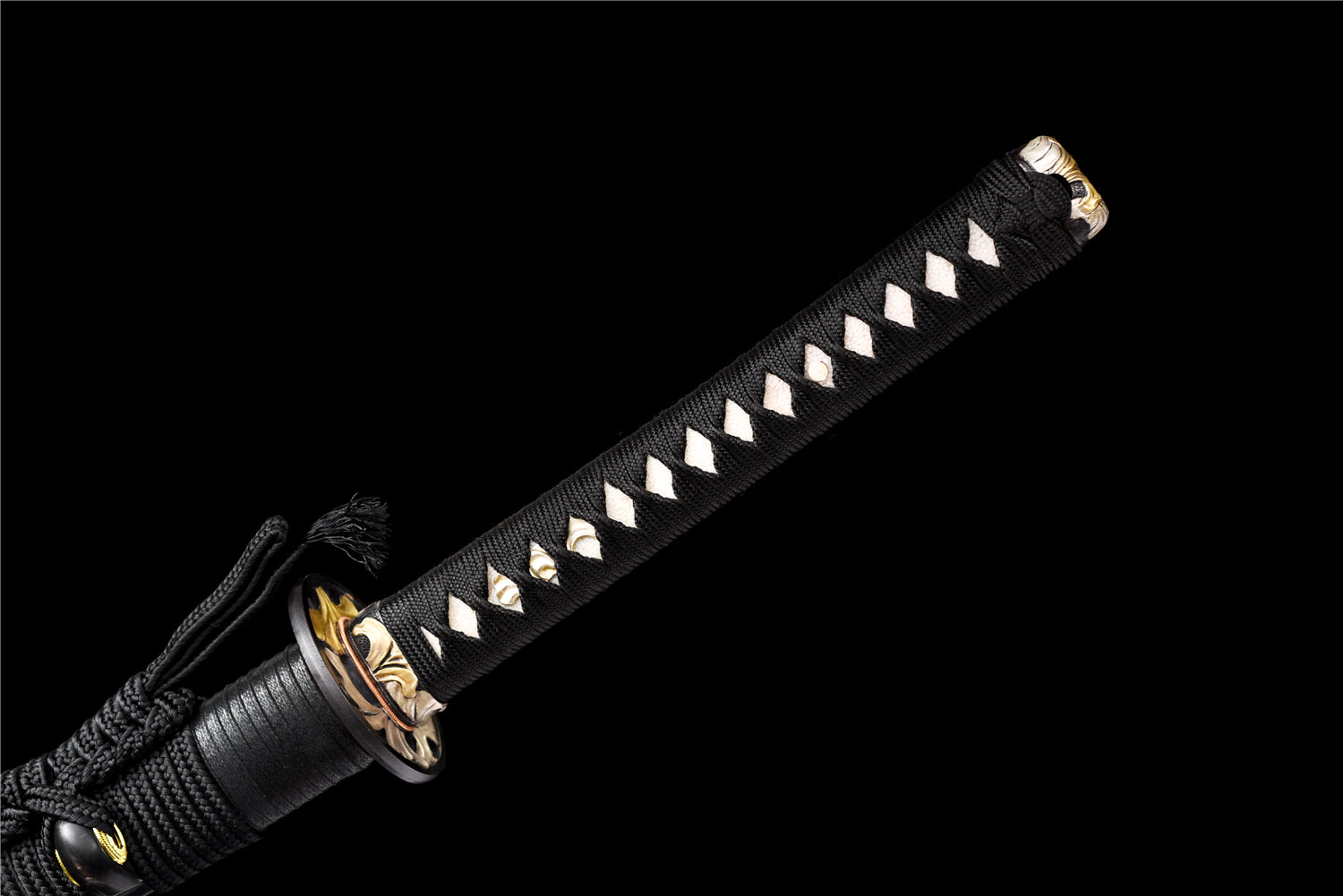 E-DNA Katana - Handgjort Samurajsvärd i T10-stål - Hitatsura Hamon