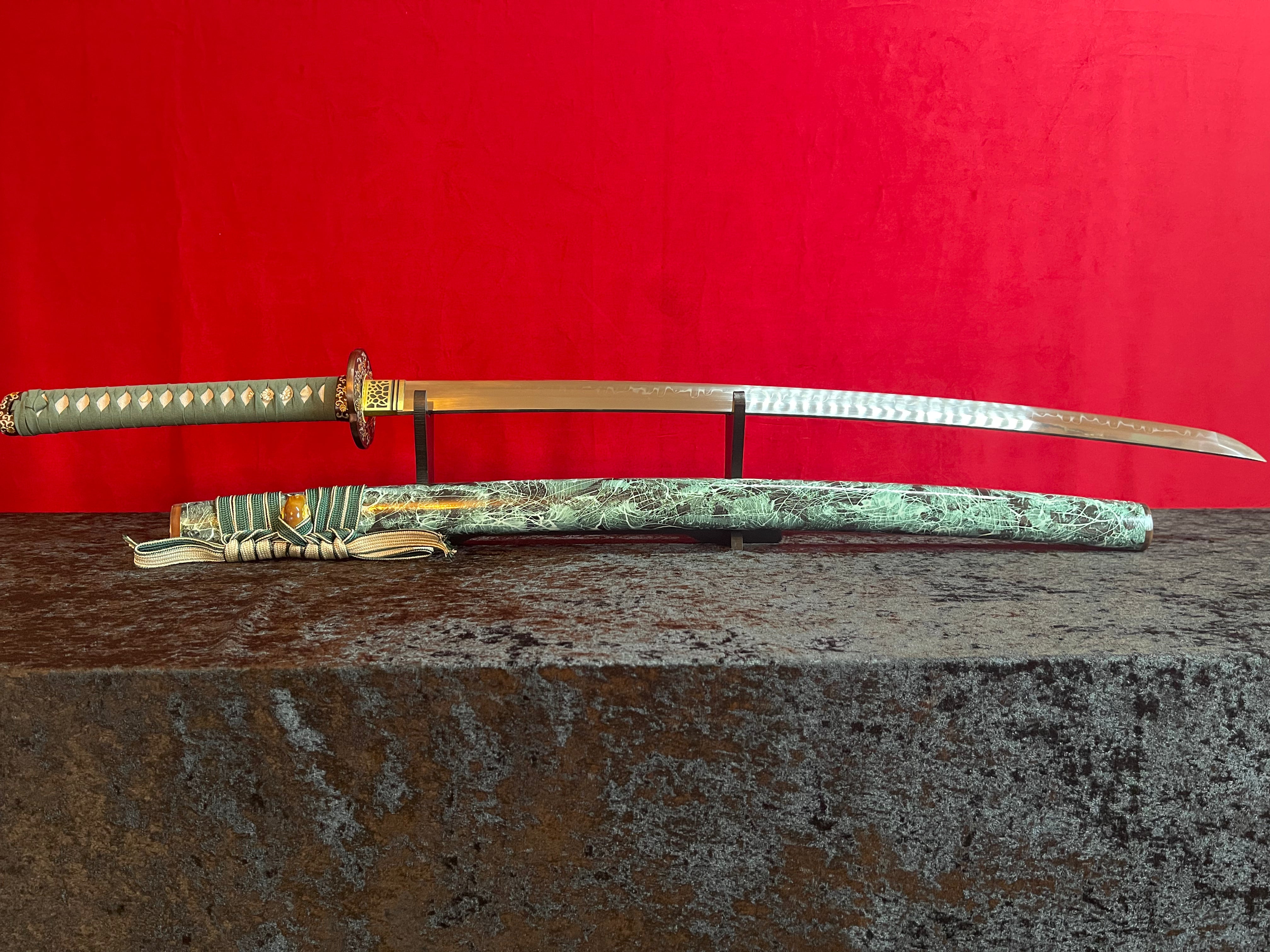 Green Goblin Katana - Handmade Samurai Sword in T10 Steel