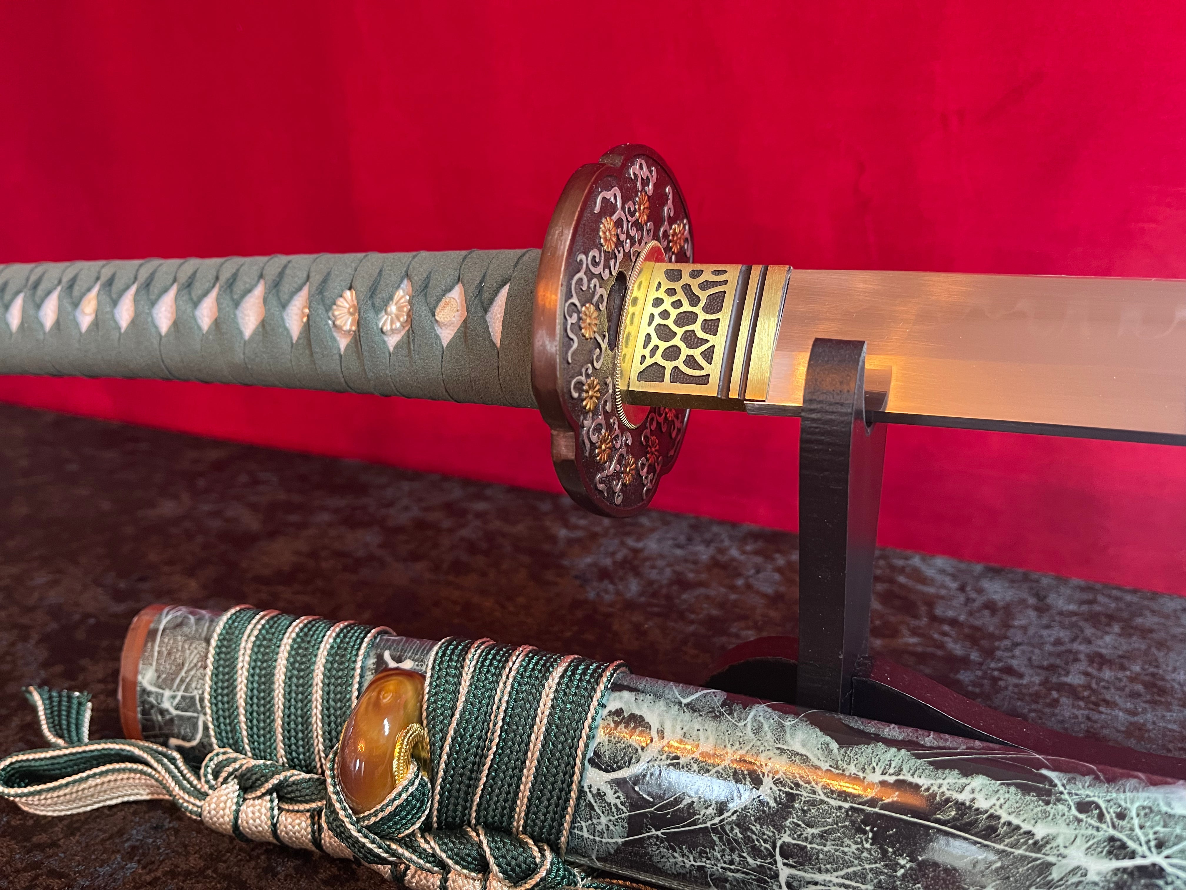 Green Goblin Katana - Handmade Samurai Sword in T10 Steel