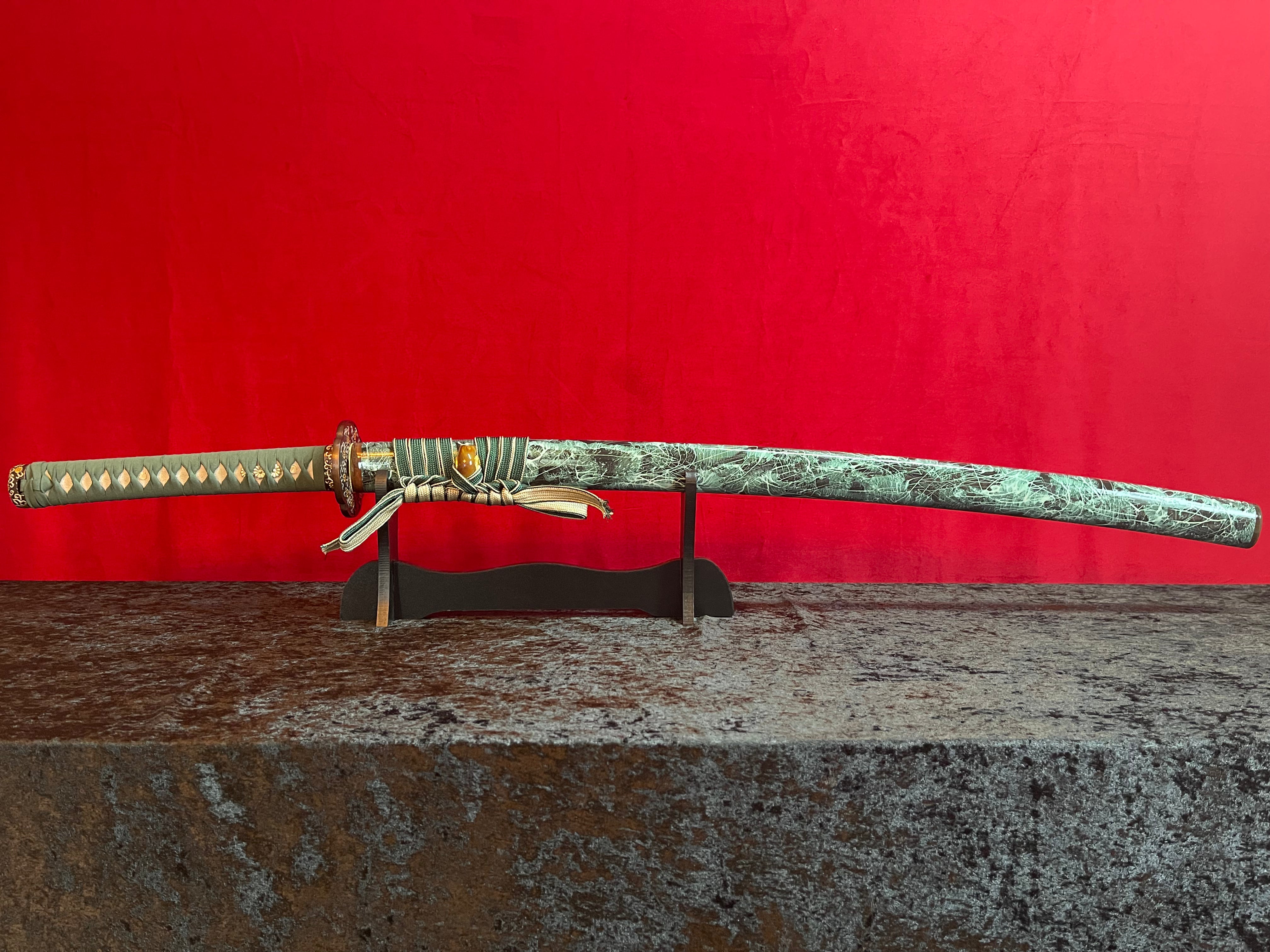 Green Goblin Katana - Handmade Samurai Sword in T10 Steel