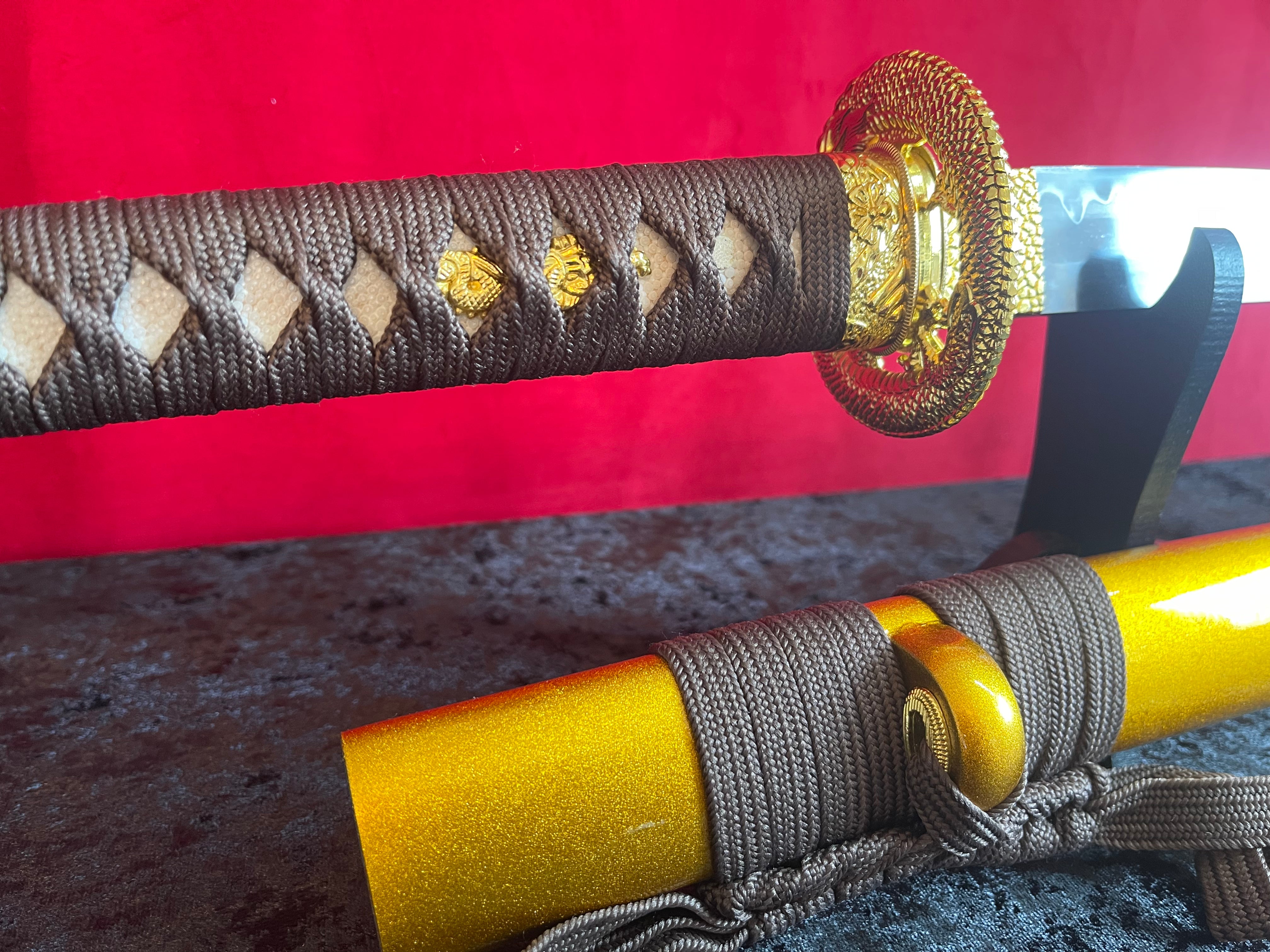 Golden Dragon Katana