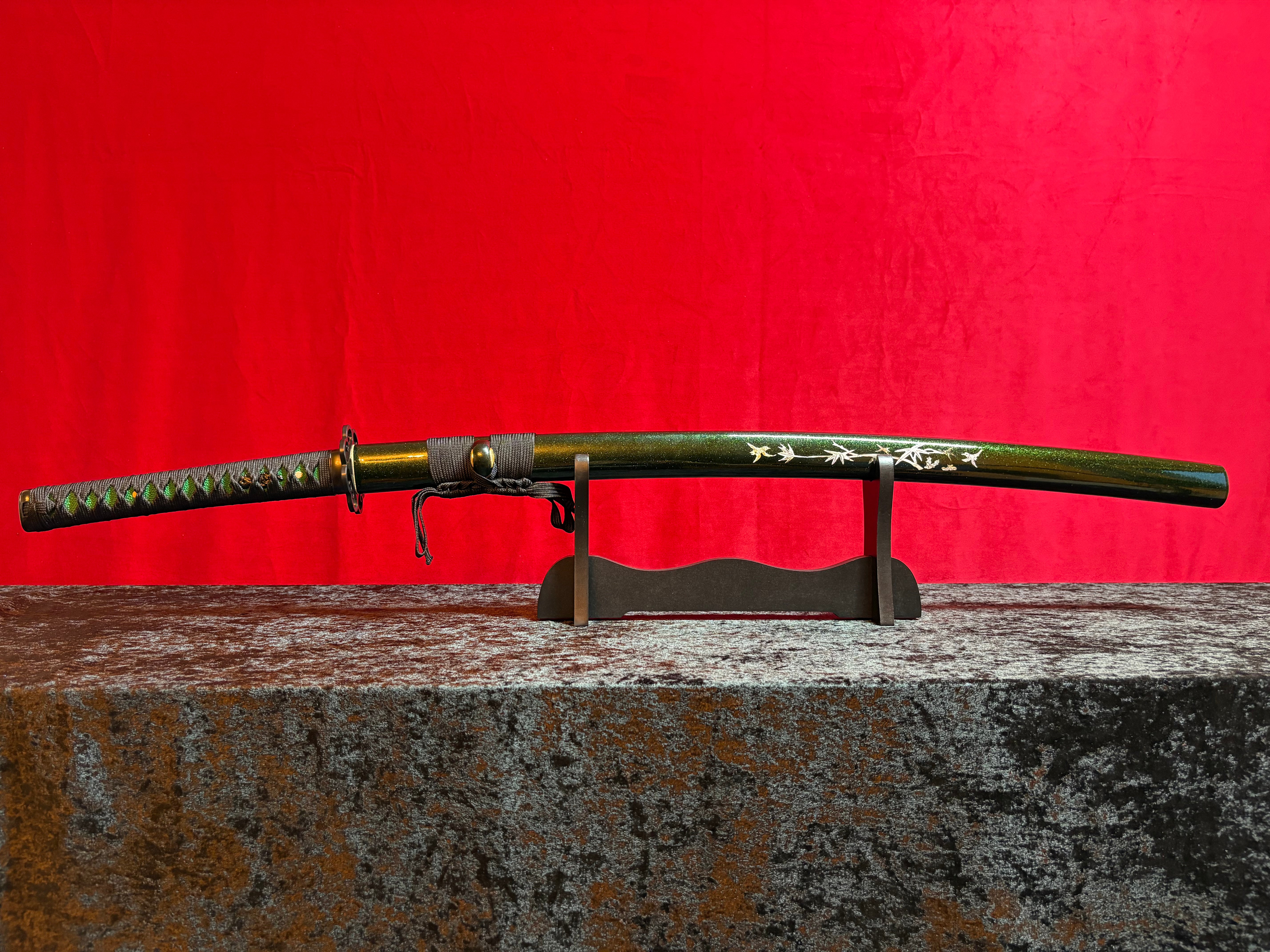 Emerald Forest Katana - Handmade Samurai Sword in T10 Steel