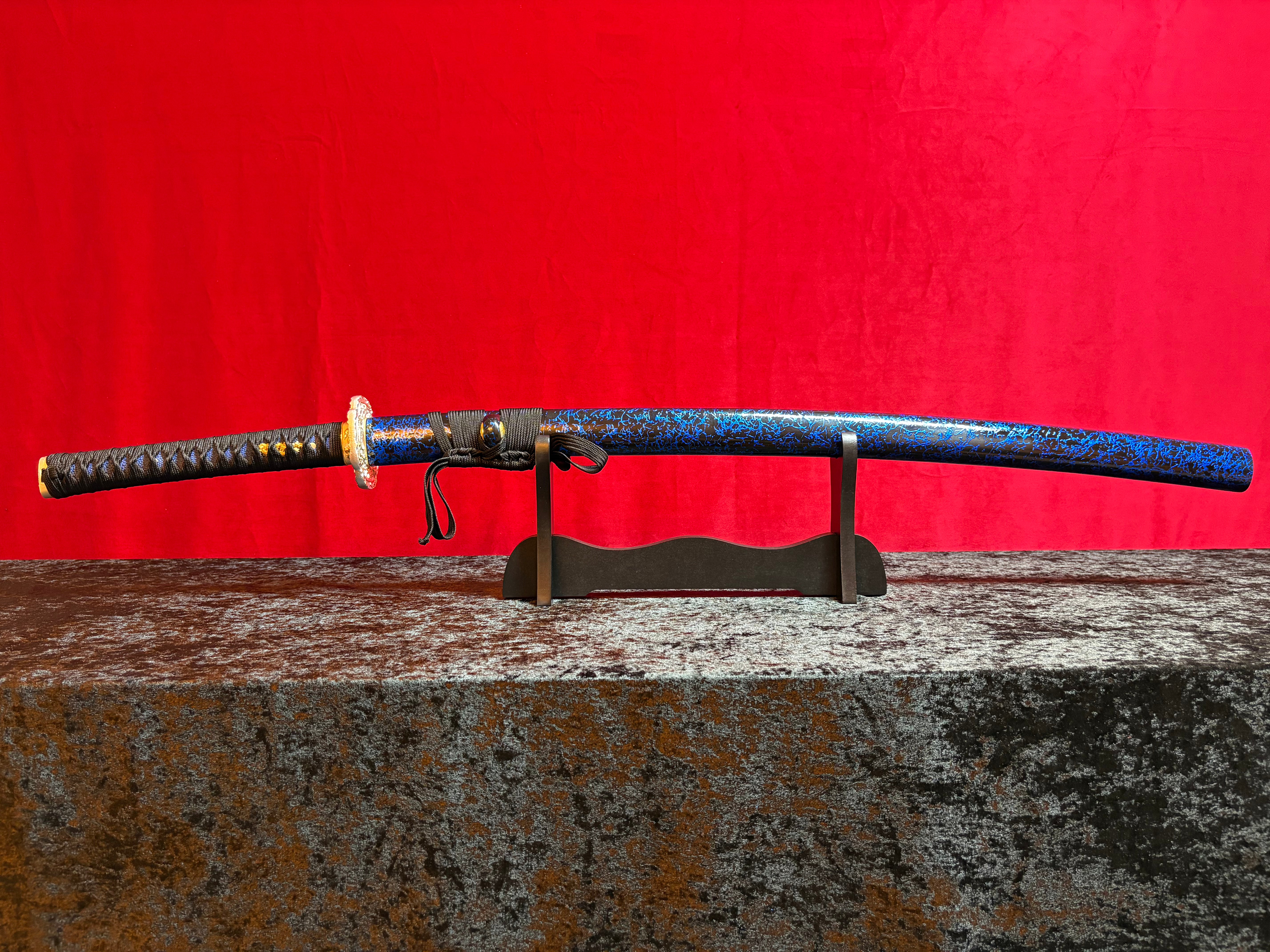 Blue Vein Katana - Handgjort Samurajsvärd i T10-stål