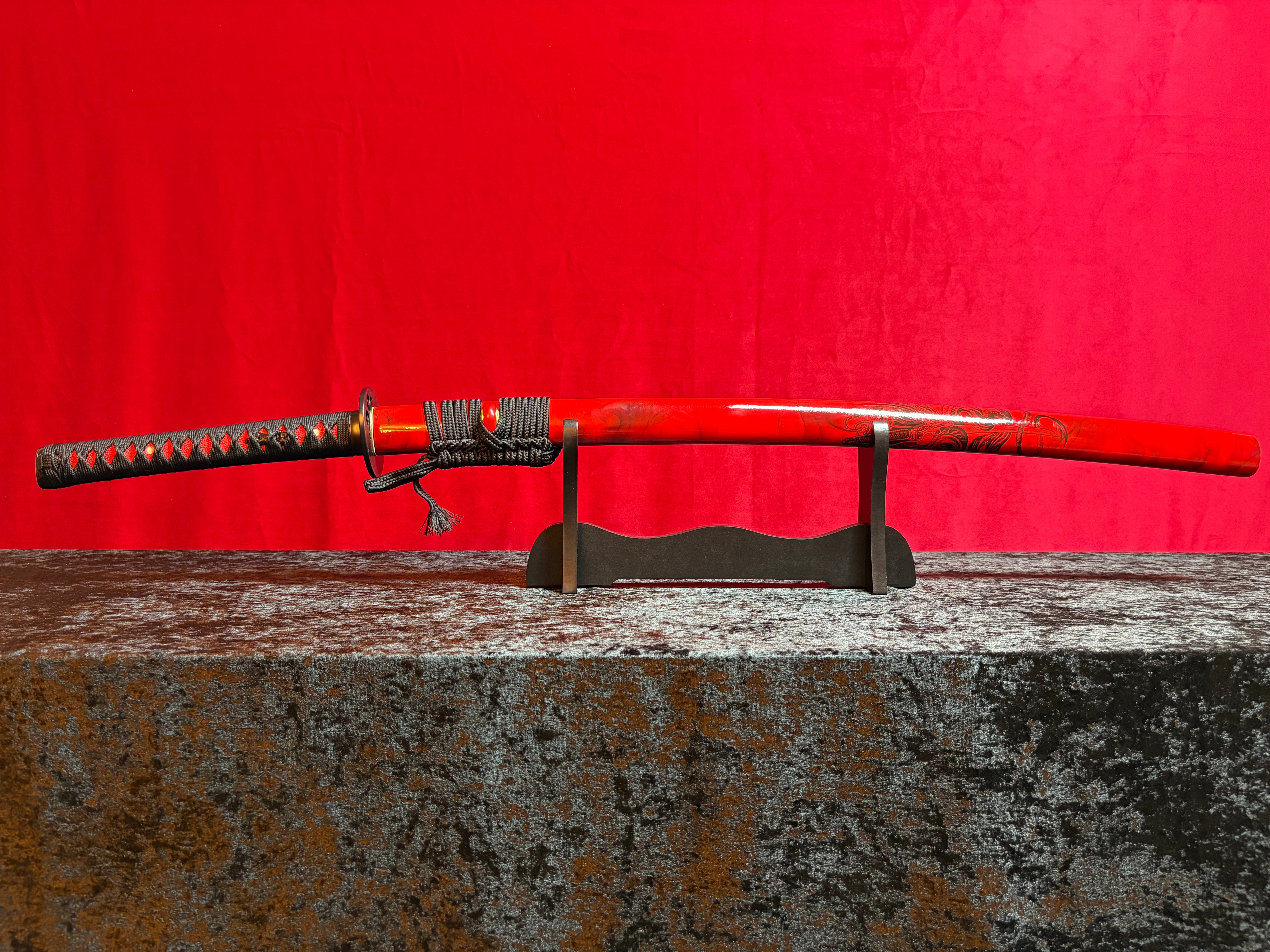 Blood Bone Katana - Handgjort Samurajsvärd i T10-stål