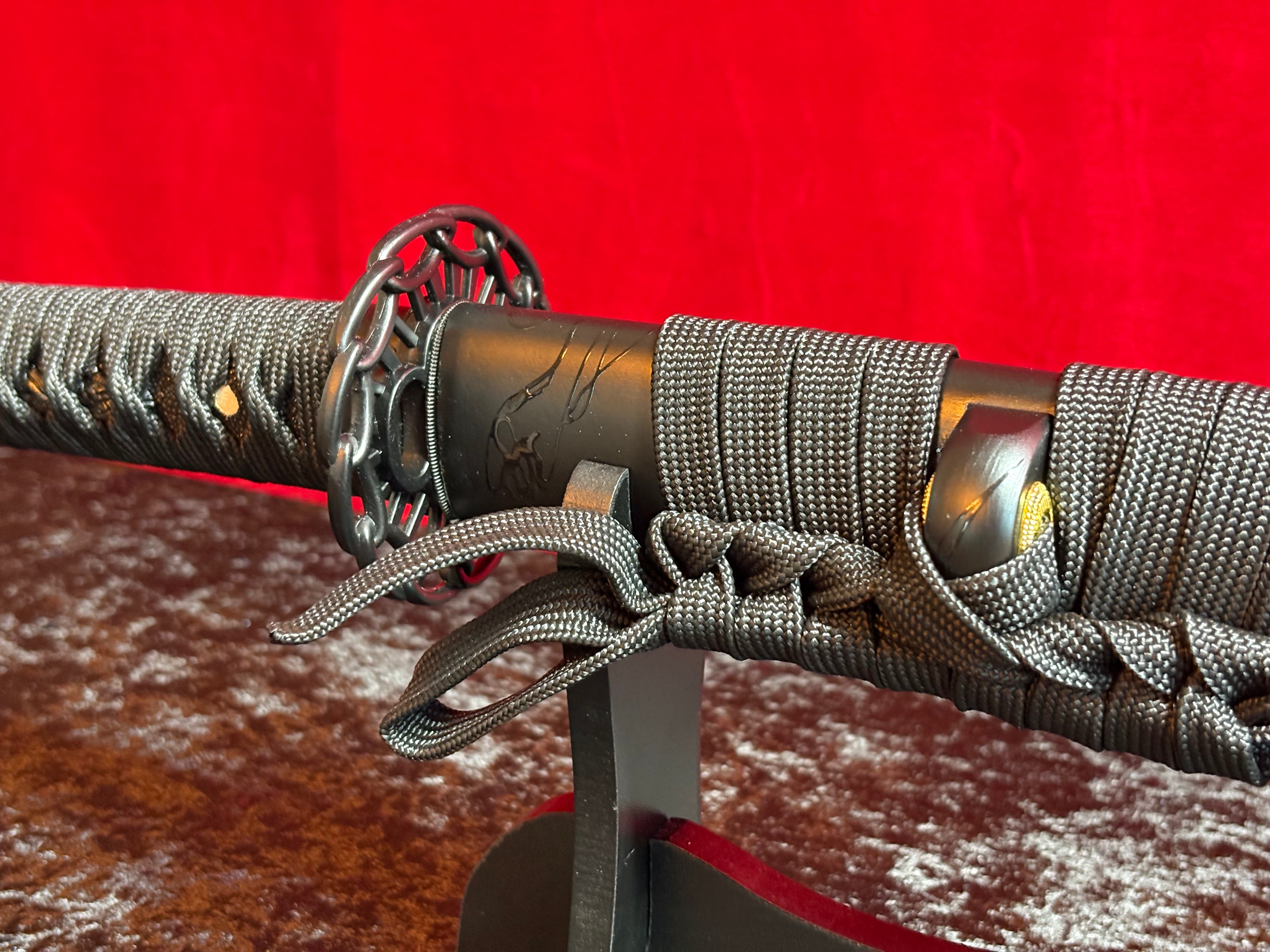 Obsidian Tempest Katana - Handmade Samurai Sword in T10 Steel