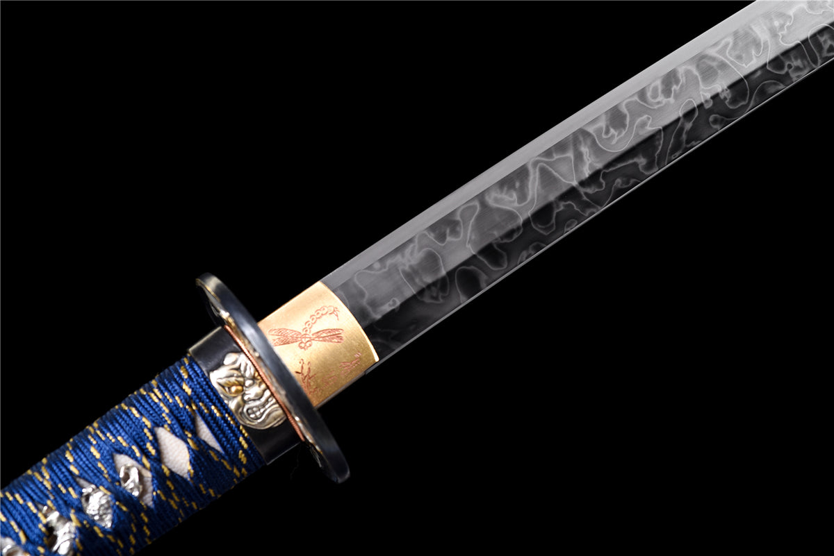 Beautiful Pain Katana – Handgjord T10-klinga med Hitatsura Hamon