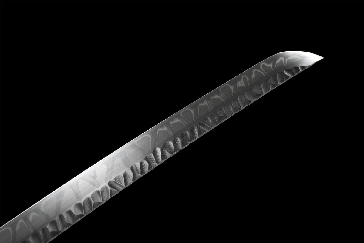 Black Water Katana - T10-stål med splash hamon & stone pattern