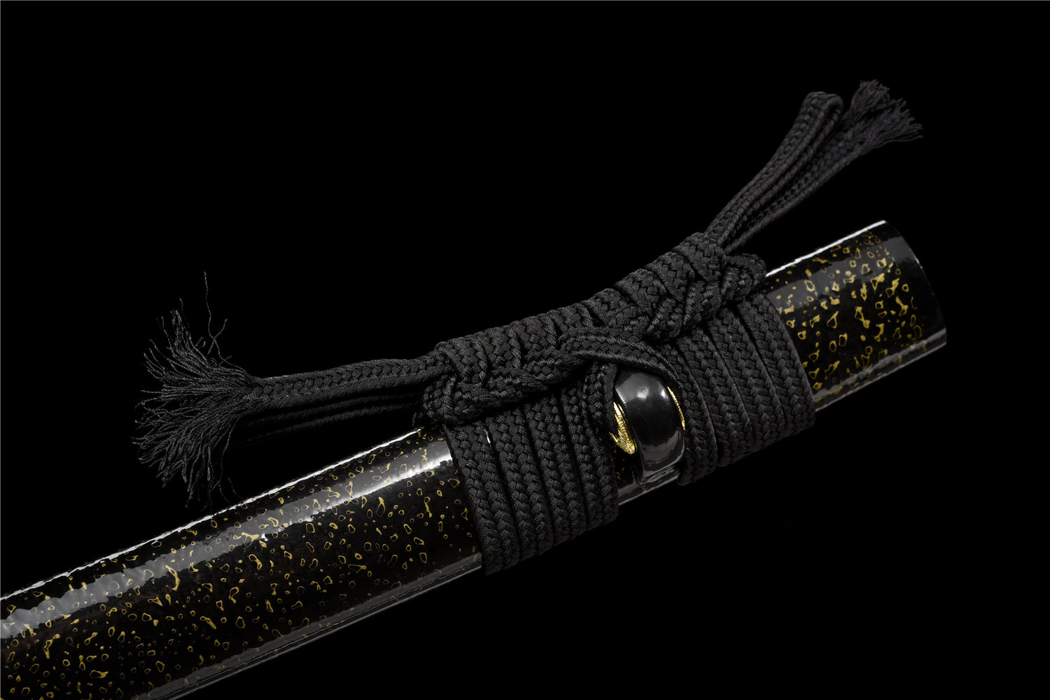 Black Water Katana - T10-stål med splash hamon & stone pattern