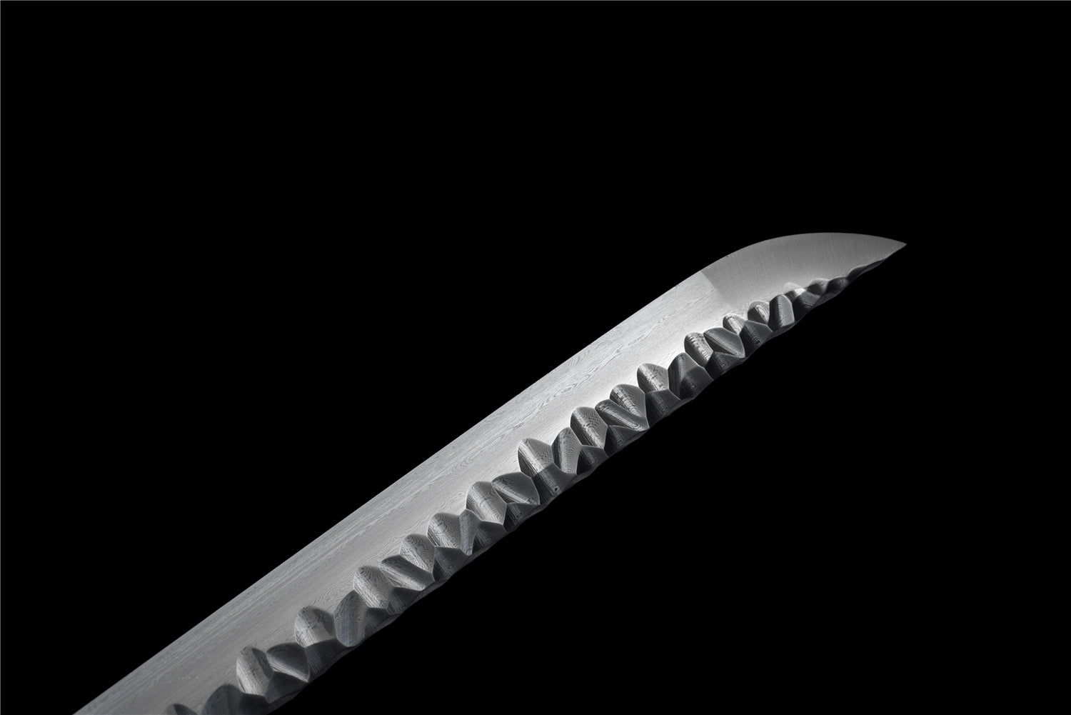 Dragon X Katana – Folded steel with stone pattern