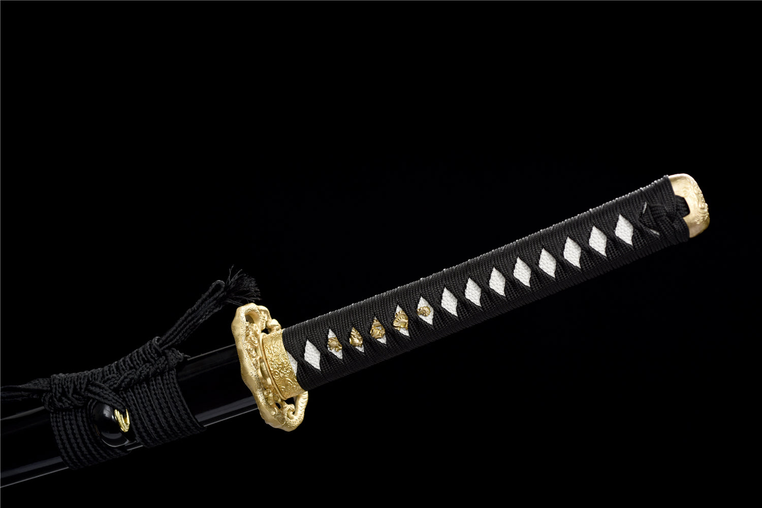 Dragon X Katana – Folded steel with stone pattern