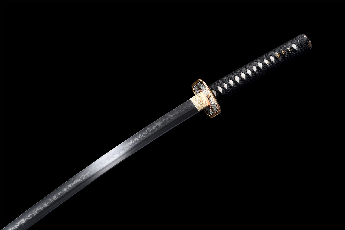 Dragonfly Katana – Handgjord katana med X-hamon & glittrande saya