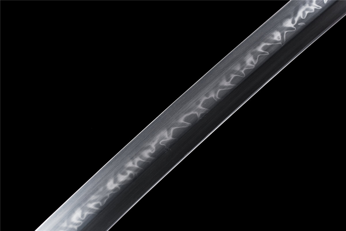 Dragonfly Katana – Handgjord katana med X-hamon & glittrande saya