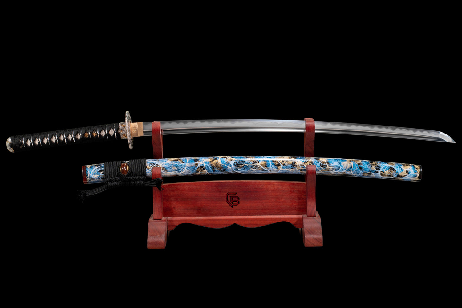 Flow Katana – Three-piece Sanmai with T10 and Folded Steel with Bohi