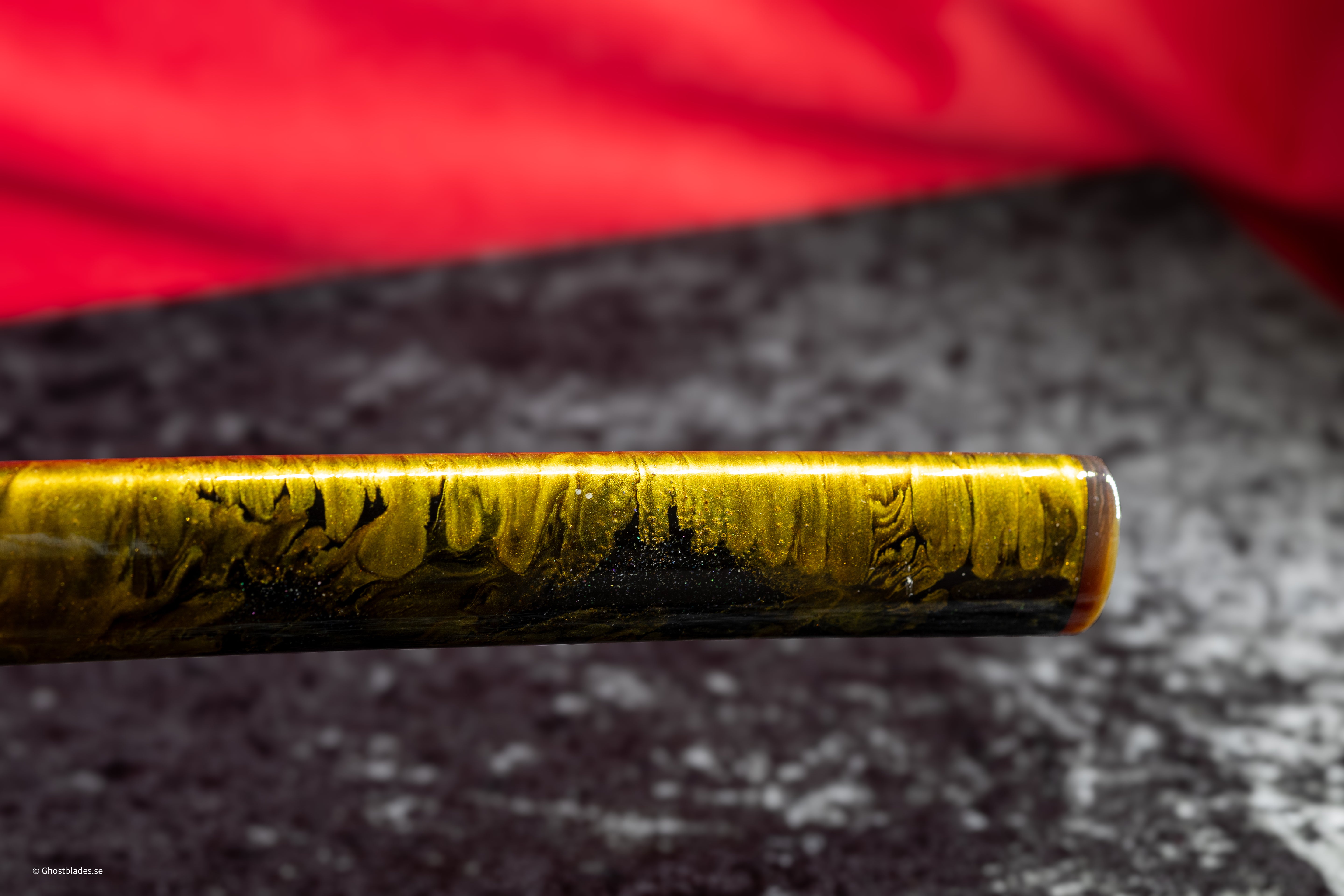 Golden Nebula Katana - Handmade Samurai Sword in T10 Steel