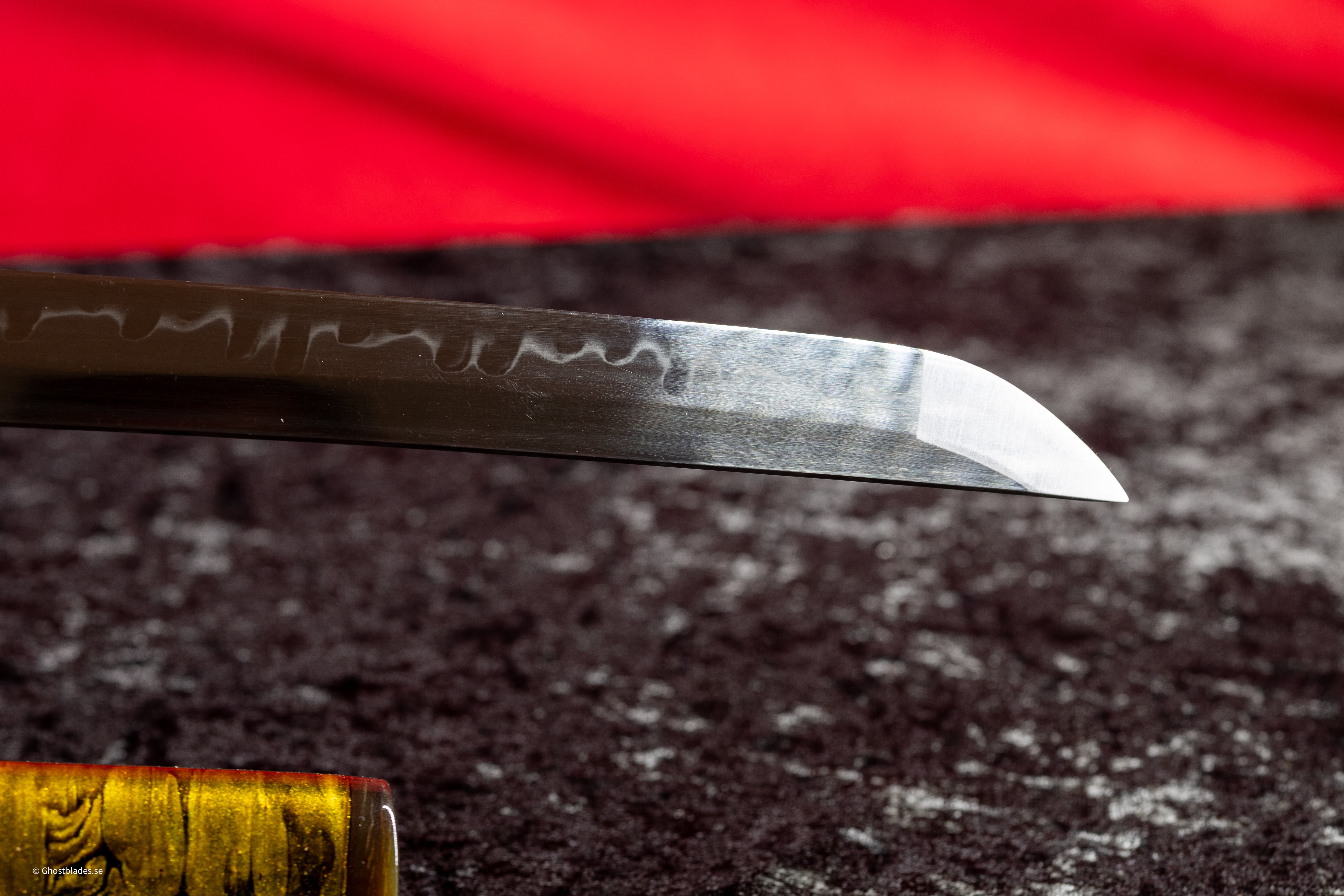 Golden Nebula Katana - Handmade Samurai Sword in T10 Steel