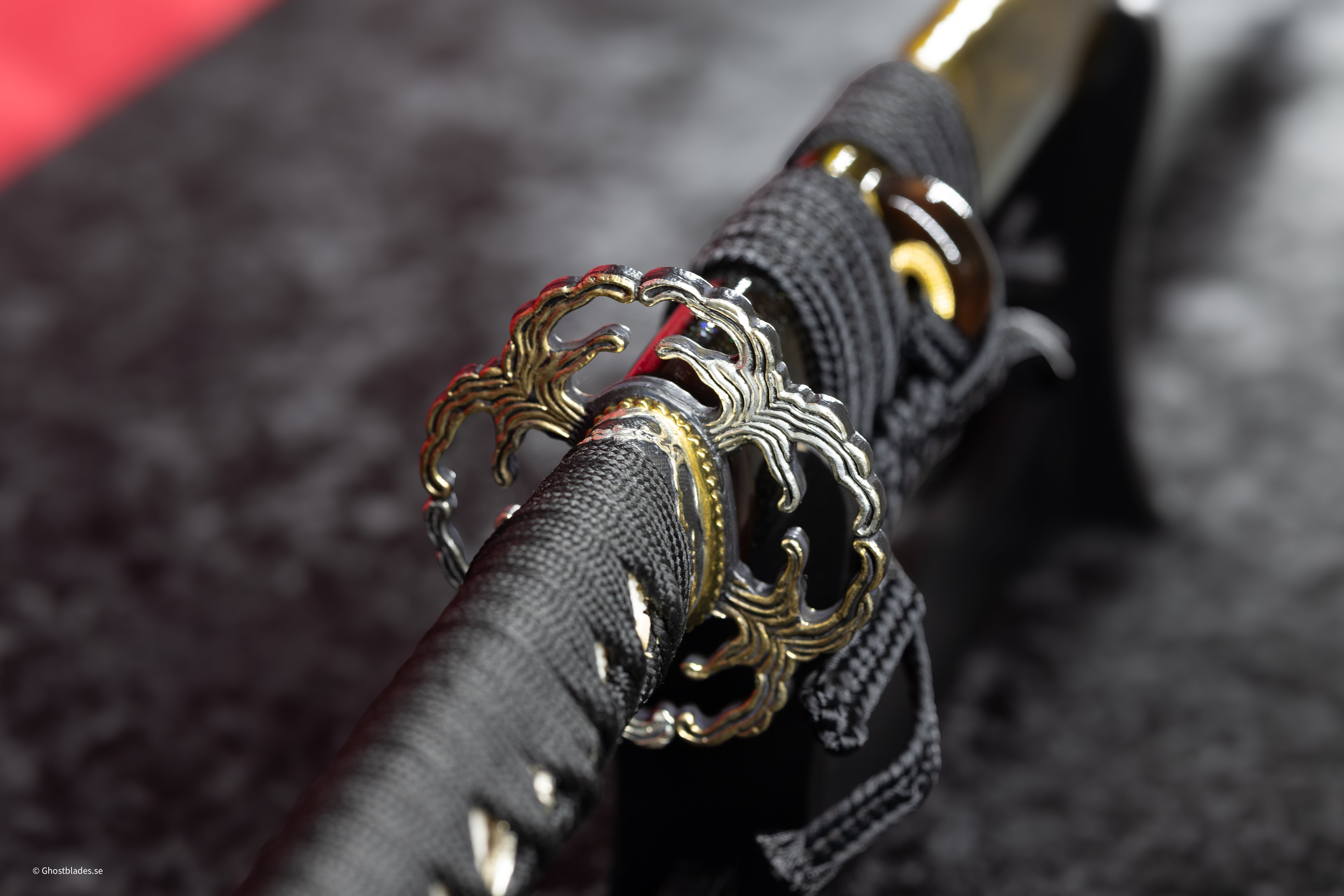 Golden Nebula Katana - Handmade Samurai Sword in T10 Steel