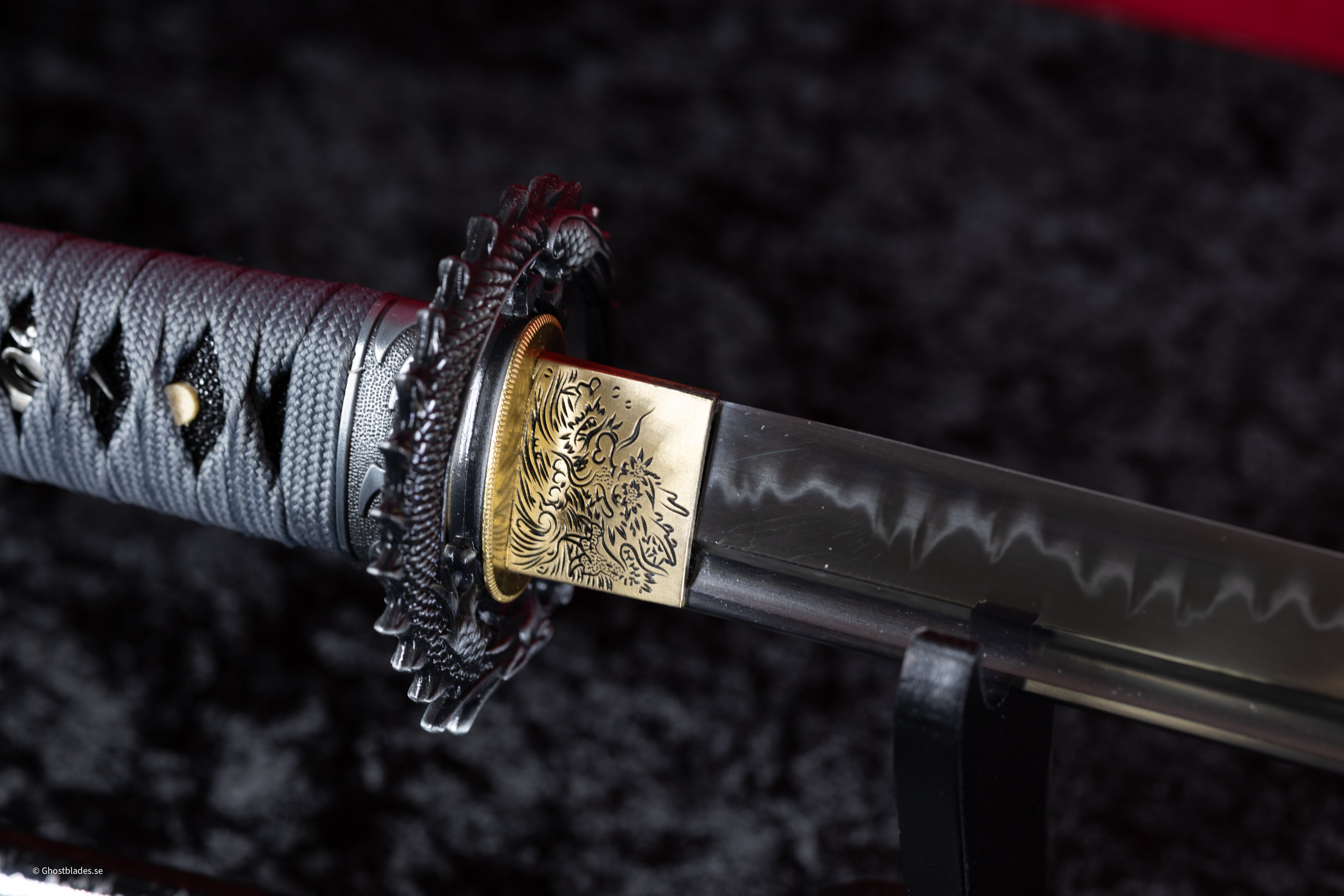 Grey Requiem Katana - Handmade Samurai Sword in T10 Steel