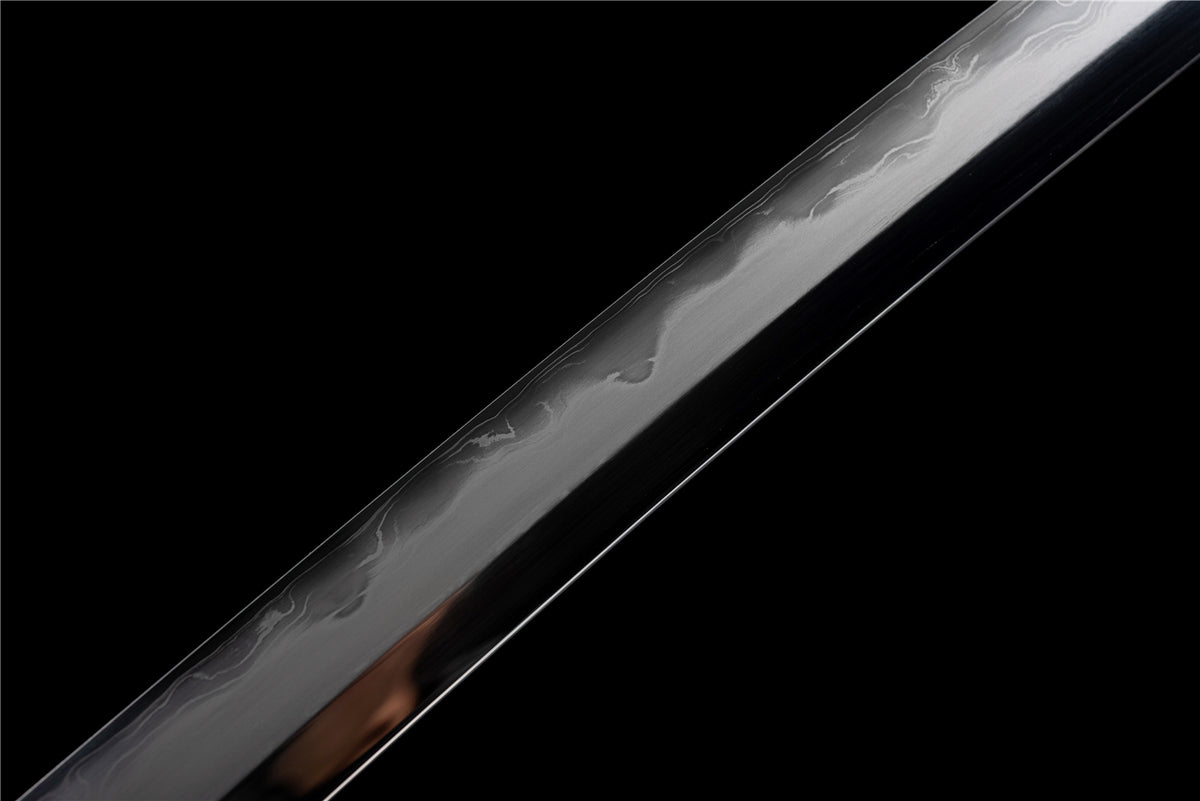 Hell Fire Wakizashi – Handgjord Sanmai med Hamon