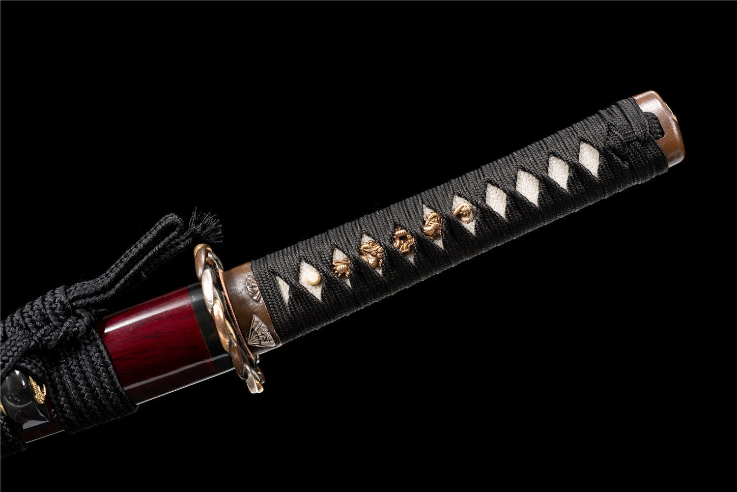 Hell Fire Wakizashi – Handgjord Sanmai med Hamon