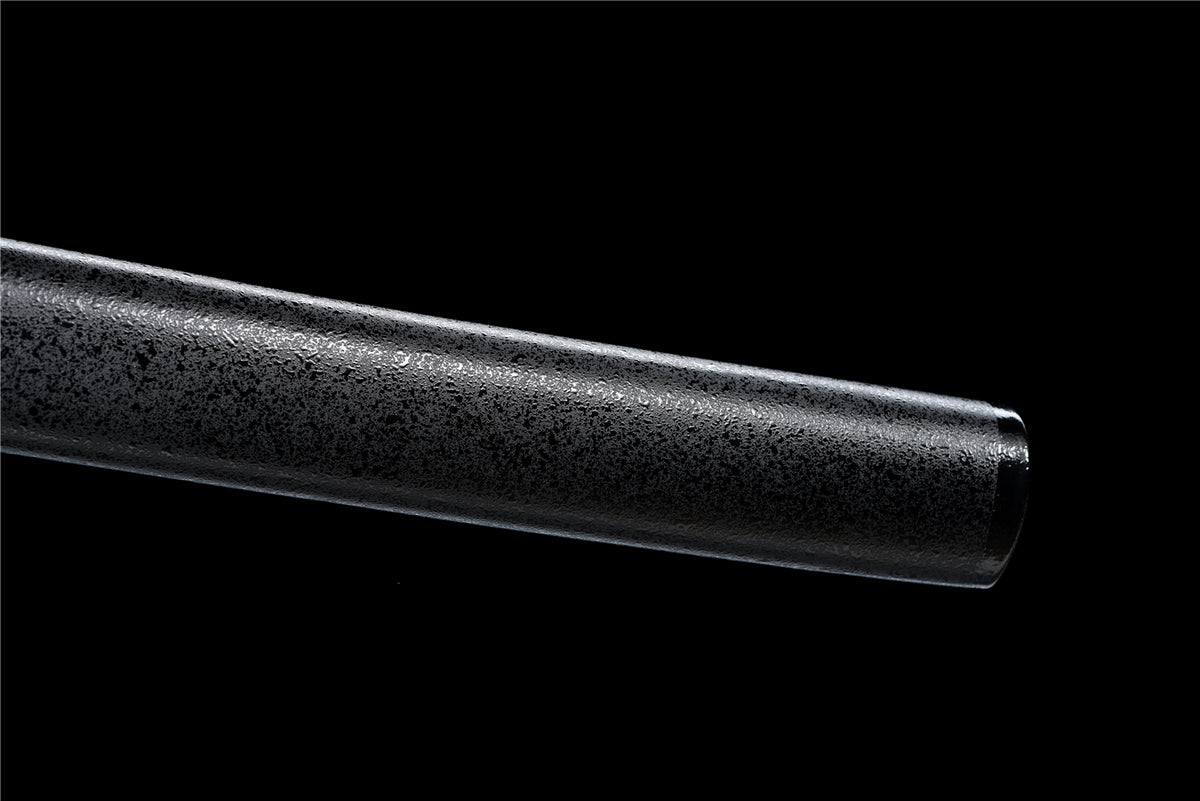 Hidden Gem Katana – Blå klinga T10 stål med sten mönster