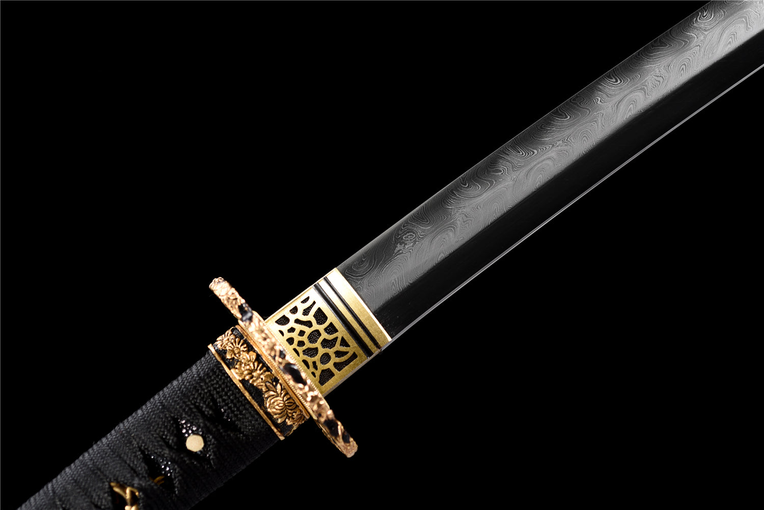 Omocestus Viridulus Katana – Vikstål, Hamon & Handmålad Saya