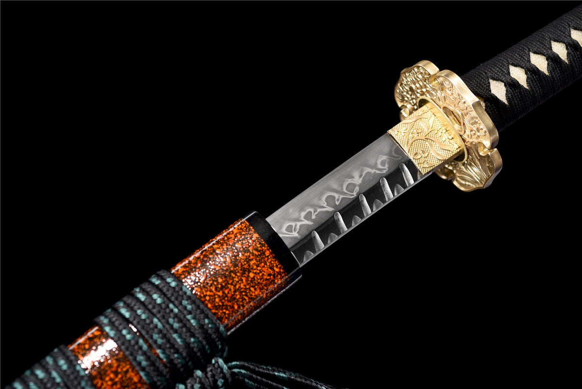 Petalfall Katana - Handgjort Samurajsvärd i T10-stål - Stone Pattern