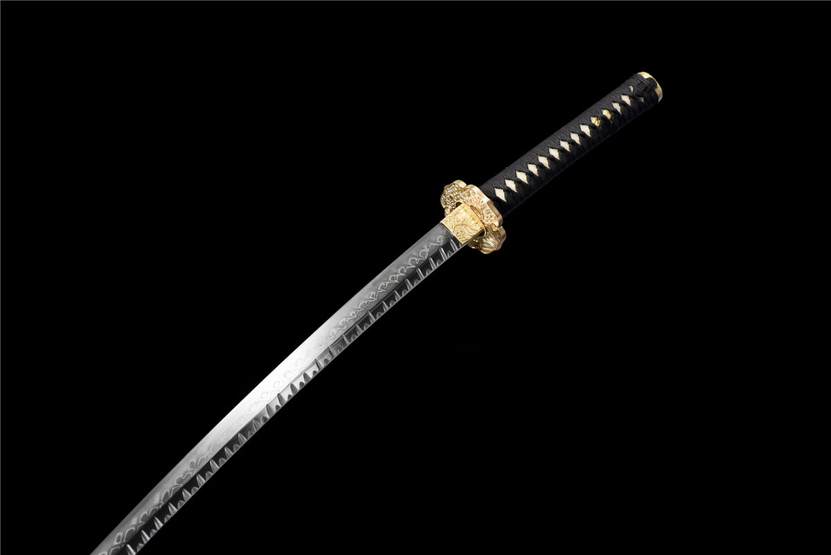 Petalfall Katana - Handgjort Samurajsvärd i T10-stål - Stone Pattern
