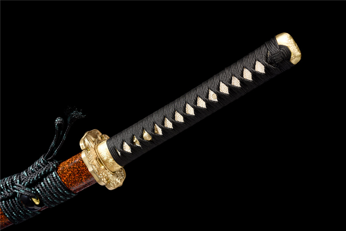 Petalfall Katana - Handgjort Samurajsvärd i T10-stål - Stone Pattern