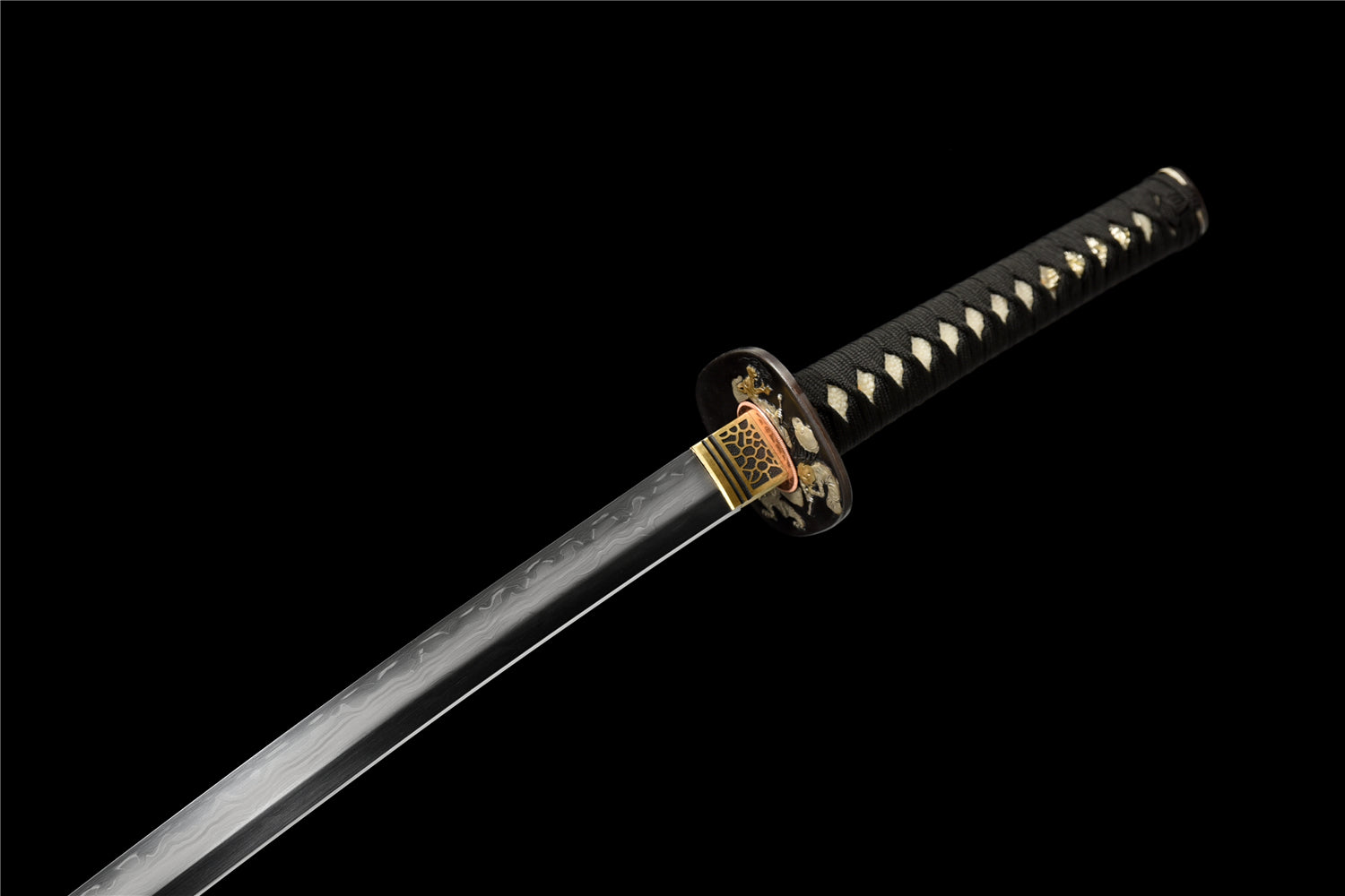 Sting Katana – Vikstål med vågigt hamon & exklusiv saya