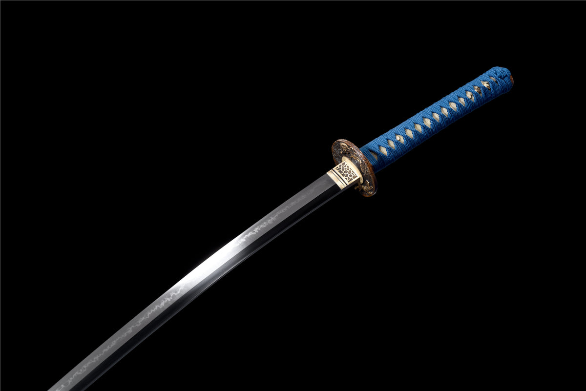 Tora no Kage Katana – T10 Stål med Hamon och Horninlägg