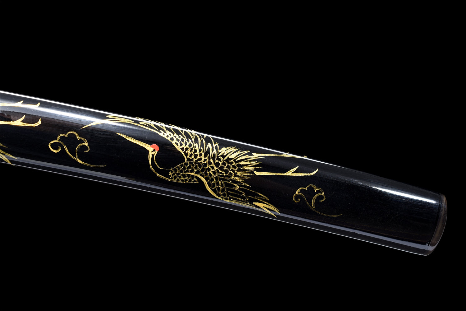 Tsuru Katana – Handgjord katana vikstål med vågigt hamon