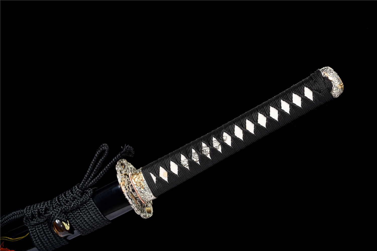 VOID DRAKE Katana - Handgjort Samurajsvärd i T10-stål - Hitatsura Hamon