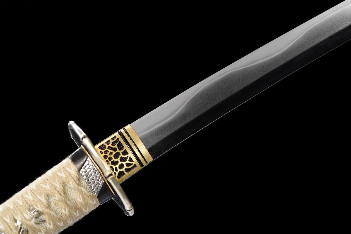 Yin & Yang Katana – T10 Stål med Notare-Gunome Hamon - 3-Ton Polering
