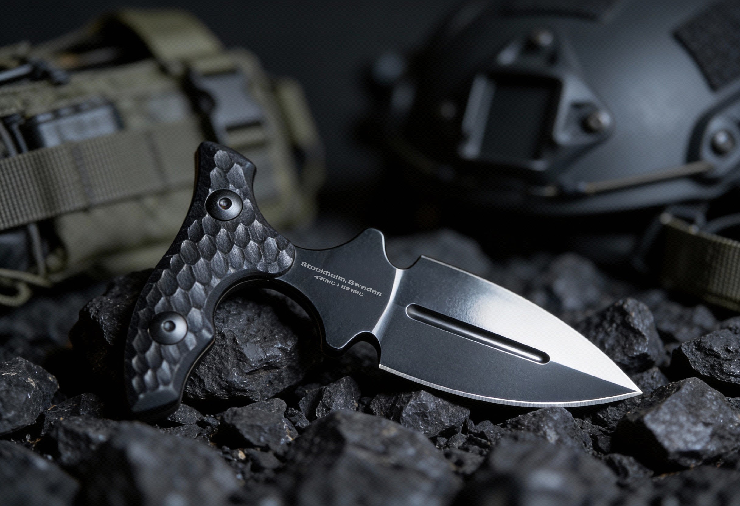 Blackout Push Dagger – Compact tactical knife in 420HC