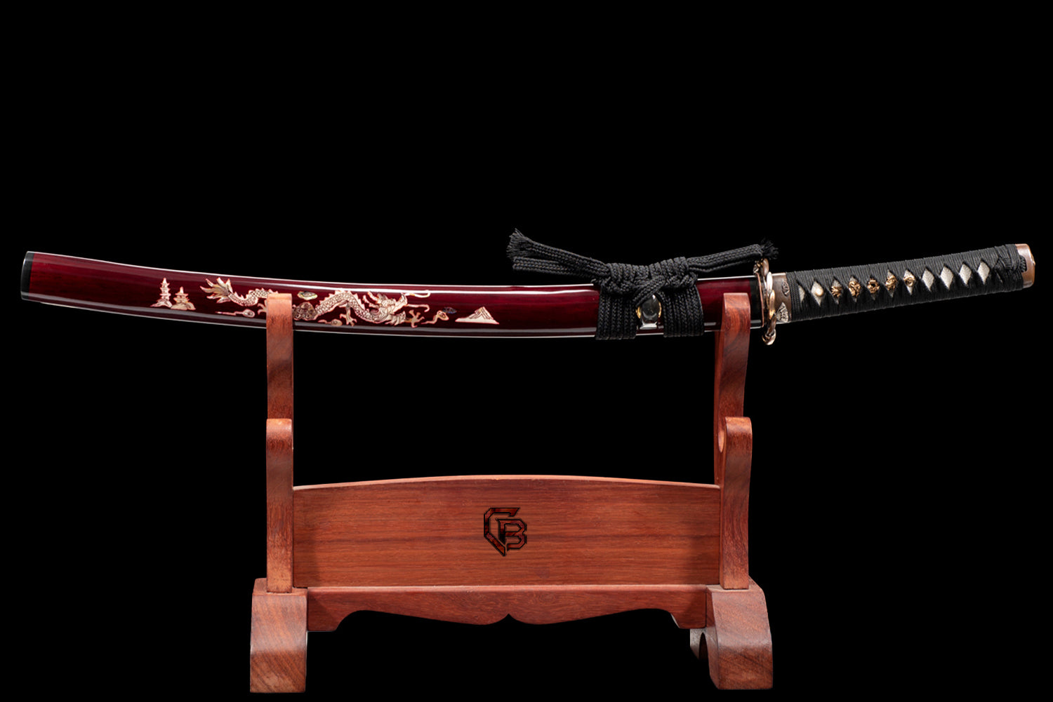 Hell Fire Wakizashi – Handgjord Sanmai med Hamon