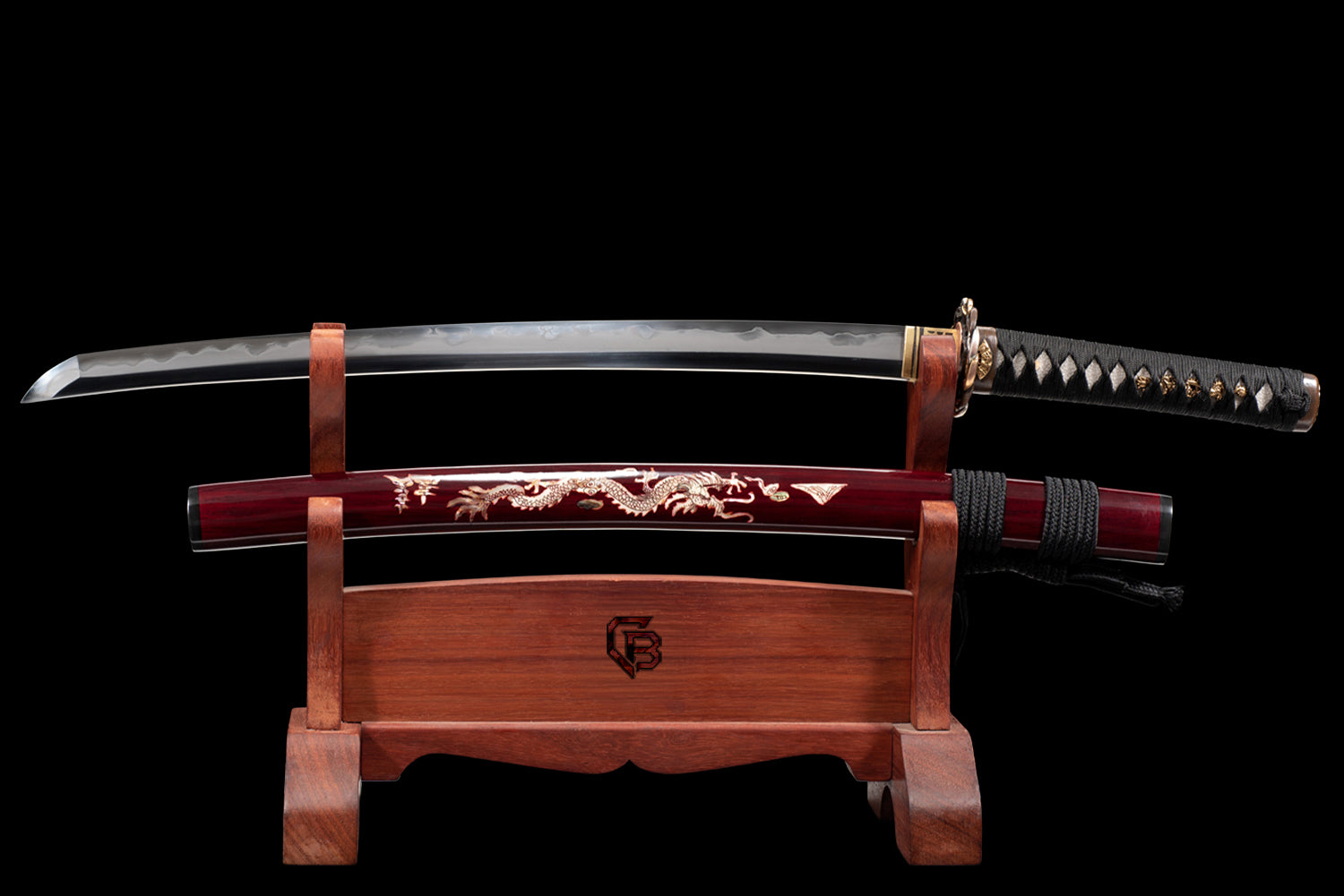 Hell Fire Wakizashi – Handgjord Sanmai med Hamon
