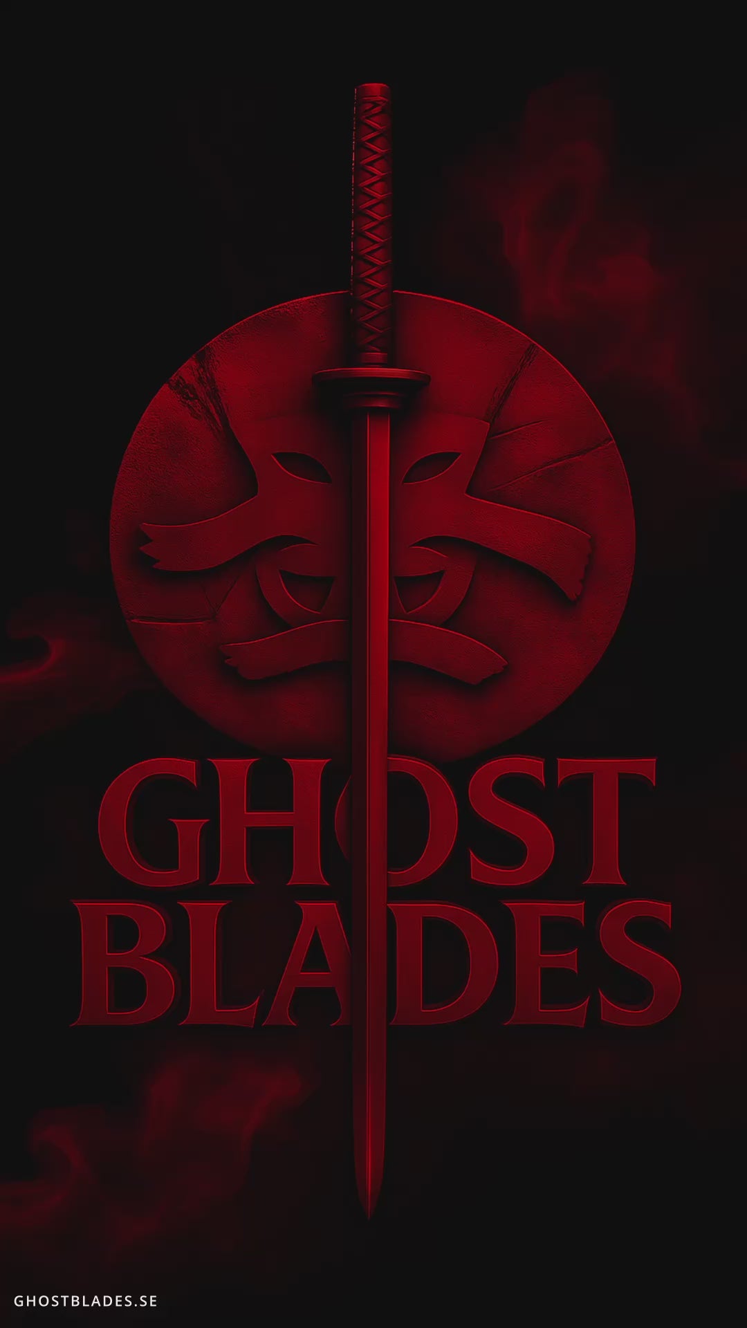 Cinematic showcase of the Silent Priest Katana by Ghost Blades - handmade samurai sword in T10 steel with genuine hamon, black-white saya and brass fittings symbolizing discipline, purity and hidden strength.