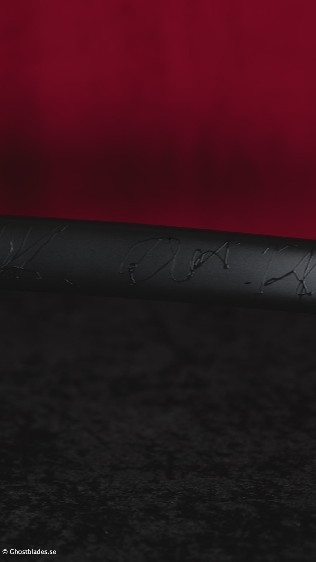 Cinematic showcase of the Obsidian Tempest Katana by Ghost Blades - handmade samurai sword in T10 steel with genuine hamon, black storm-patterned saya and silver fittings inspired by thunder and precision.