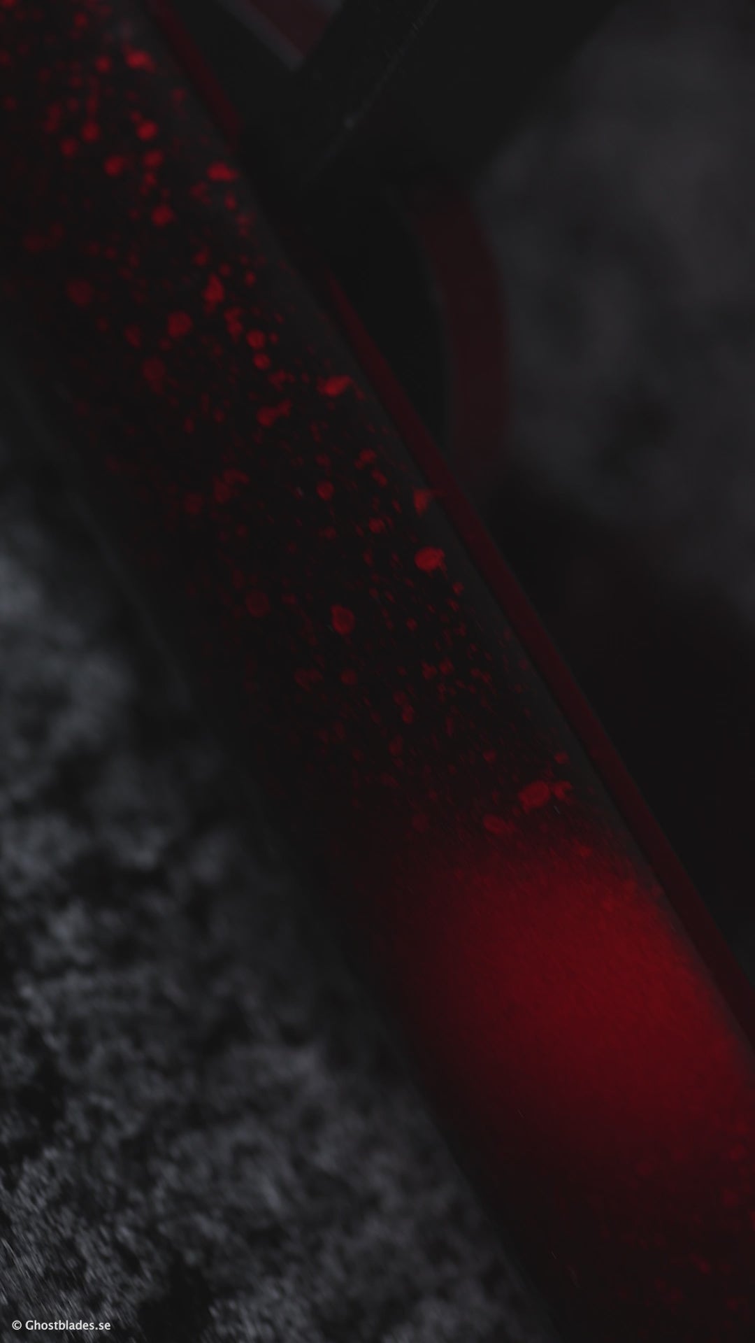 Cinematic showcase of the Blazing Flames Katana by Ghost Blades - handmade samurai sword in T10 steel with genuine hamon, red-black saya and gold fittings inspired by fire and power.