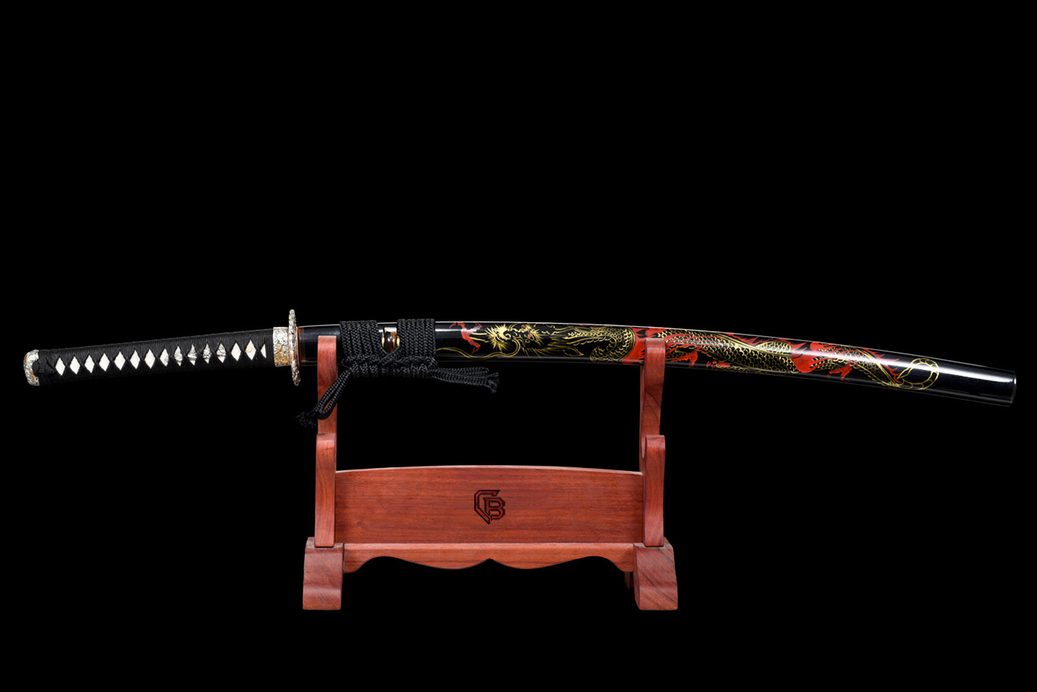 VOID DRAKE Katana - Handmade Samurai Sword in T10 Steel - Hitatsura Hamon
