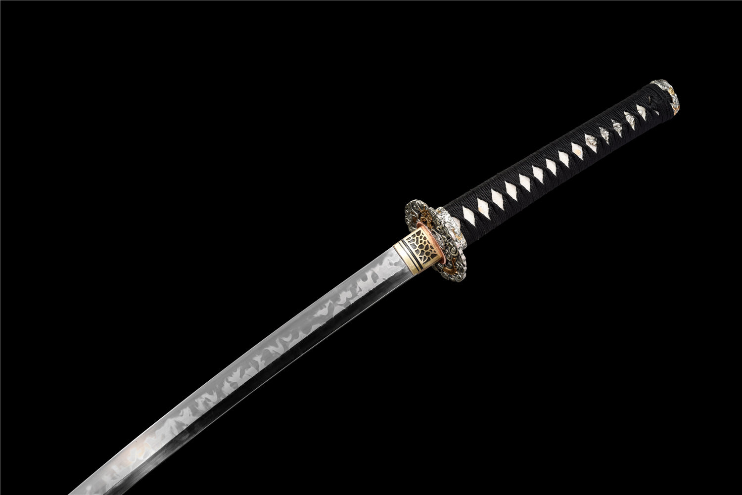 VOID DRAKE Katana - Handmade Samurai Sword in T10 Steel - Hitatsura Hamon
